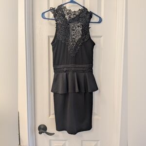 The Vintage Shop Black Lace Backless Dress